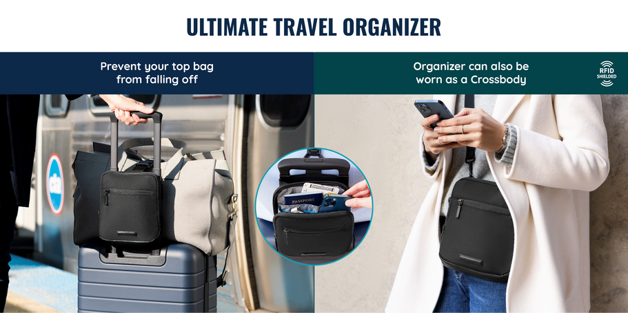 Travel Bag Buddy®  RFID Travel Organizer + Secure 2nd Bag + Crossbody